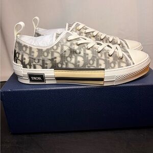 Dior White and Gold Sneakers